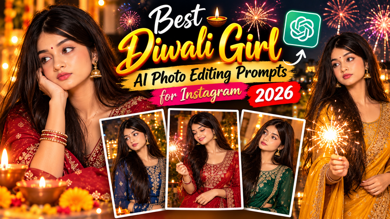 Best Diwali Girl AI Photo Editing Prompts 2026 for Instagram