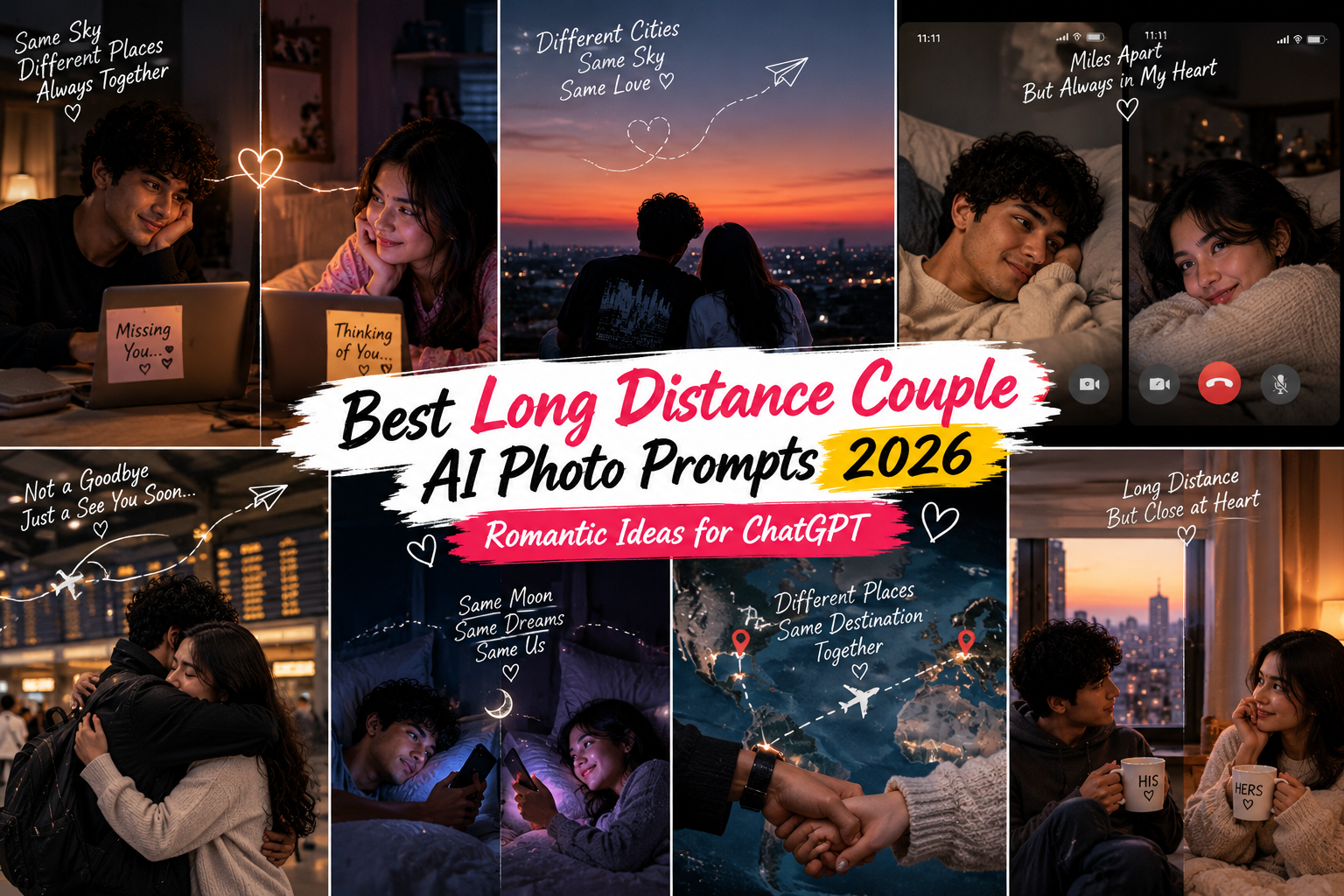 Best Long Distance Couple AI Photo Prompts 2026